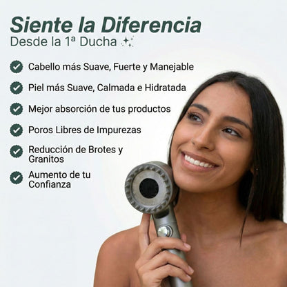 Regadera con Filtro Velzorae | Cuidado para Cabello y Piel